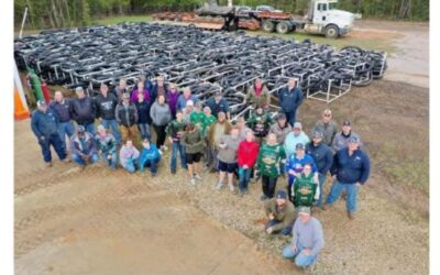 SRA/Volunteers assembling fish habitat, March 23