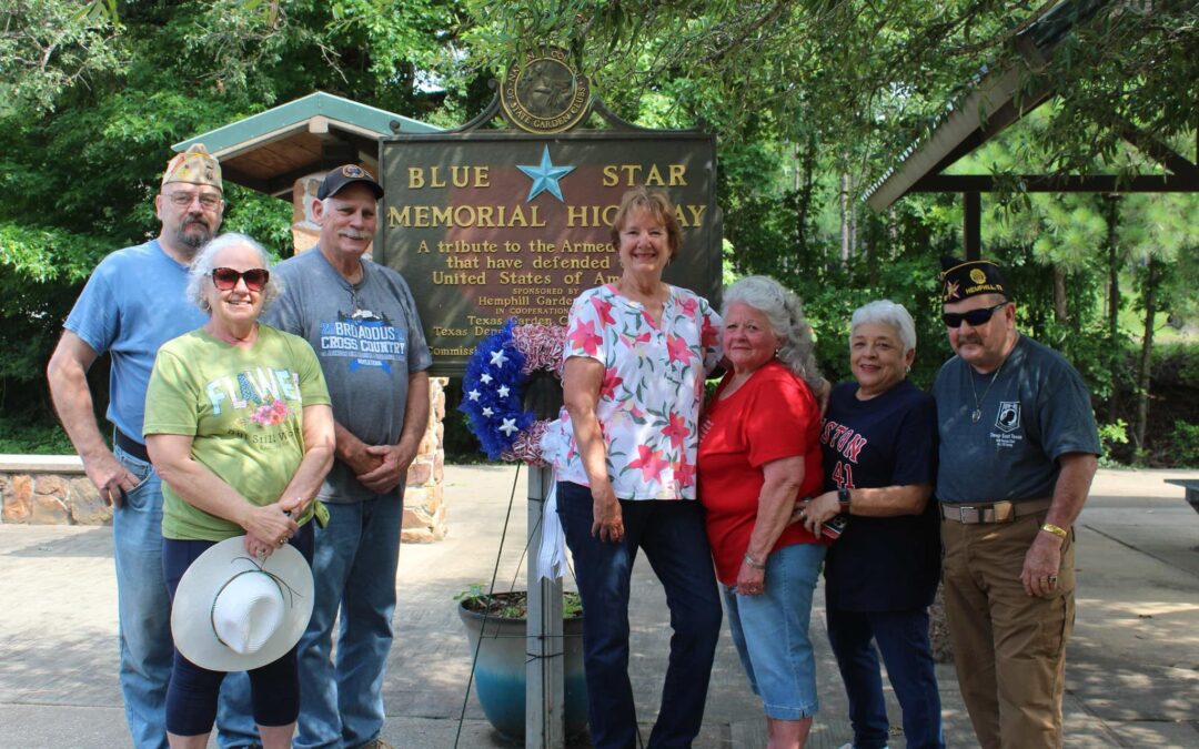 “Placing of the Wreath” at Sabine County marker on Blue Star Memorial Highway